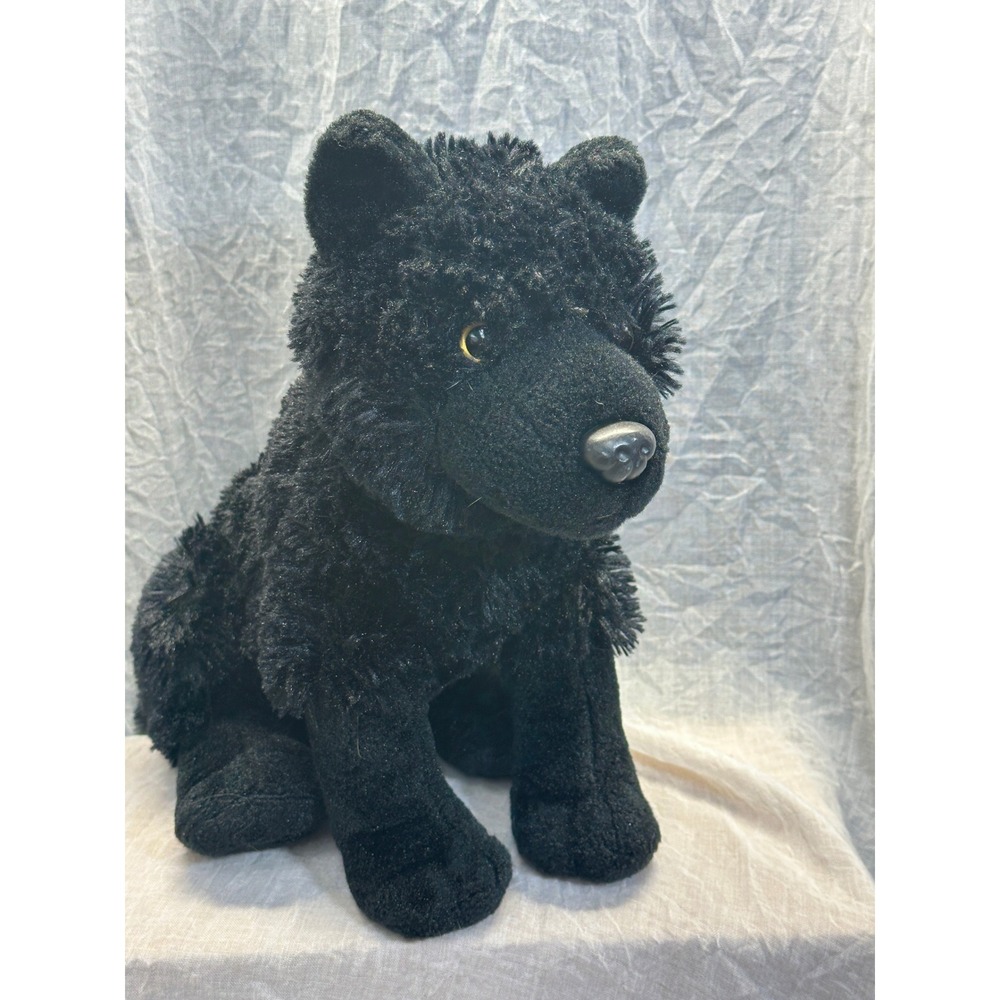 Wild Republic Black Wolf Fox Plush Stuffed Animal Realistic Shaggy Dog 12 Inch - Picture 6 of 15